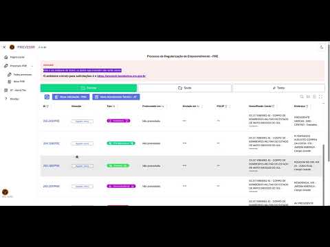 Prévia do vídeo 3.1 - Tela processos PRE (detalhada)