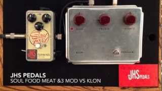 Video thumbnail for JHS EHX Soul Food Meat & 3 Mod vs Klon Centaur by Curtis Kent