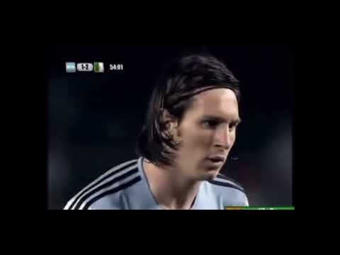 Messi 025 026 - 4th Career Brace of Messi - First Messi Penalty - 05 June 2007 Argentina Vs Algeria