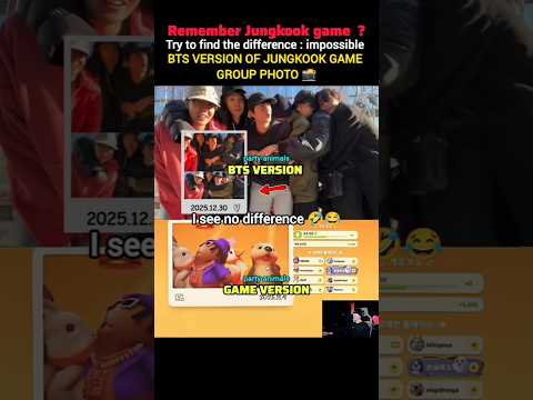 BTS VS Jungkook game version : the group photo #bts #v #jk #shorts#youtubeshorts