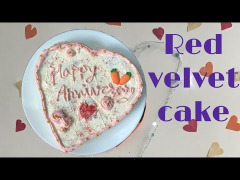 How To Make Red Velvet Cake | Heart-shaped cake | Land of hobbies