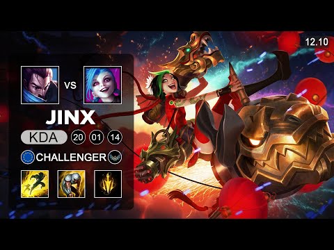 Jinx vs Yasuo ADC - EUW Challenger - Patch 12.10 Season 12