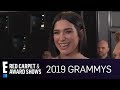 Dua Lipa Can T Stop Crying At 2019 Grammy Awards E Red Carpet Award Shows