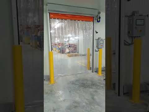  Self-repairing zipper system High-speed PVC food warehouse door