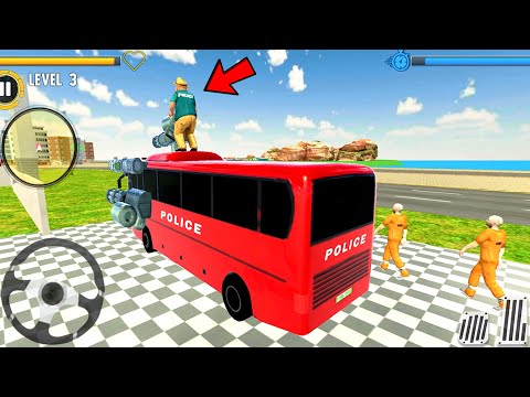 Driving Police Bus Shooting - Police Plane Prison Transport Simulator - Android gameplay