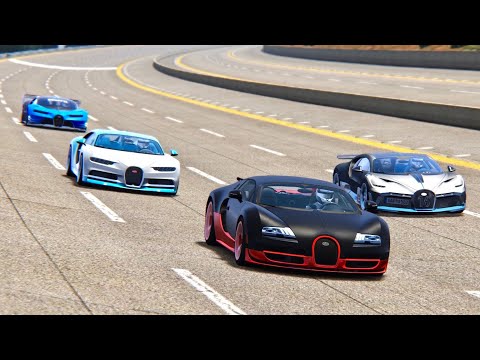 Bugatti Divo vs Chiron, Veyron, Vision GT - Nardo Speed Test