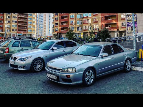 ЯПОНЕЦ VS НЕМЕЦ! Кто быстрее? BMW 5 E60 или NISSAN SKYLINE!?