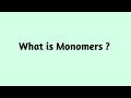 What Is Monomers