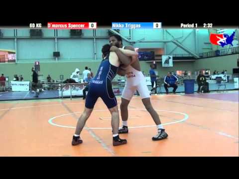 D`marcus Spencer vs. Nikko Triggas at 2013 ASICS University Nationals - GR