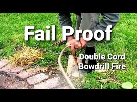 Fail Proof Bowdrill Fire / Double Line #primitive #diy #howto