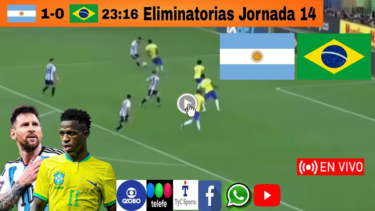 Argentina vs. Brasil en vivo, donde ver, a que hora juega Argentina vs. Brasil Eliminatorias 2025