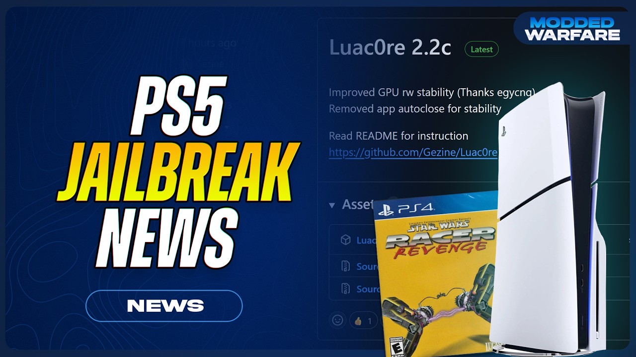 PS5 Jailbreak News: 12.00 Jailbreak, Luac0re 2.2c, Kstuff Update, ShadowMount, BD-J Update & More!