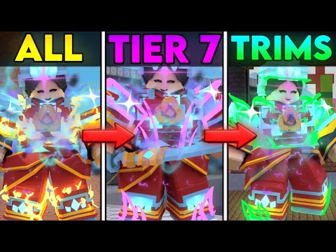 Every Armor Trim At Tier 7 NIGHTMARE In Roblox Bedwars! [ALL TRIMS SHOWCASE]
