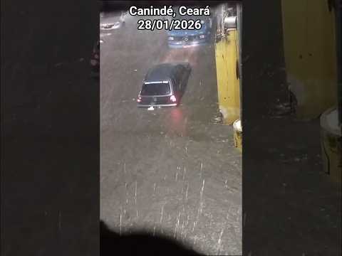 🇧🇷 CANINDÉ CEARÁ, APÓS CHUVA DE MAIS 120 MILÍMETROS VEJAM COMO FICARAM AS RUAS 28/01/2026