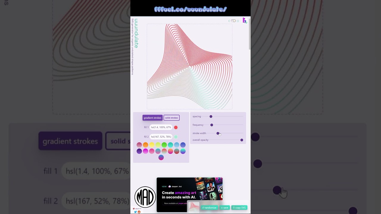 SVG Generator For Organic Undulated Shape Patterns  | Free SVG Generators For Creators
