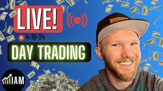 🔴LIVE DAY TRADING!- Nasdaq SP500 Futures. Apex Funded accounts 4.18.2024