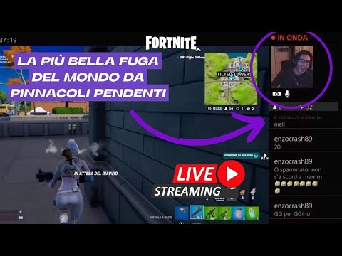 FORTNITE || LA PIÙ BELLA FUGA DEL MONDO DA PINNACOLI PENDENTI IN LIVE! 🔥🤣