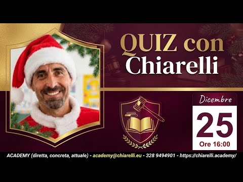Quiz with Chiarelli - simulation of a difficult level competition (December 25, 2025)