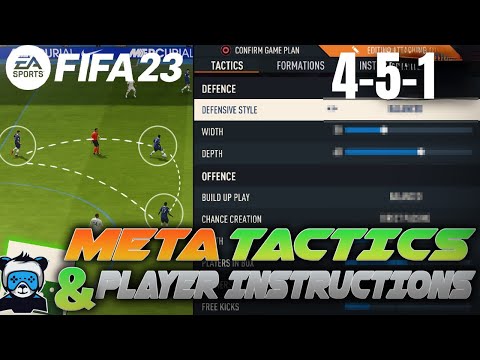 THE BEST META 451 CUSTOM TACTICS +PLAYER INSTRUCTIONS #fifa23 #fifa23gameplay