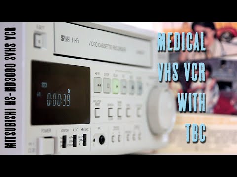 Mitsubishi MD3000 Professional Video Cassette Recorder (Medical Grade, S VHS) 2002-2016 - Off-White/Cream image 4