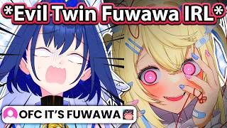 Evil Twin Fuwawa Whispers Intrusive Thought into Kronii's ear IRL