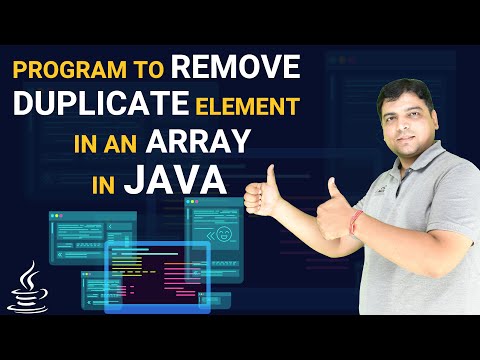 Java Program To Remove Duplicate Element In An Array Java Practical Series