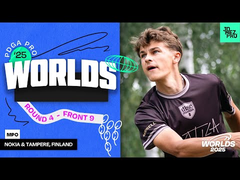 2025 PDGA Pro Worlds | MPO R4F9 | Aderhold, Anttila, Buhr, Gossage | Jomez Disc Golf
