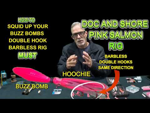 How to make BUZZ BOMBS with Hoochie for Shore fishing Puget Sound and use this  DOUBLE HOOK CLAW RIG
