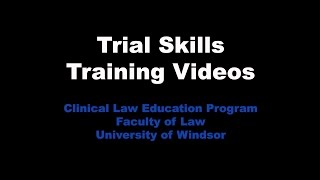 Mock Trial Clip #2A: Examination In Chief