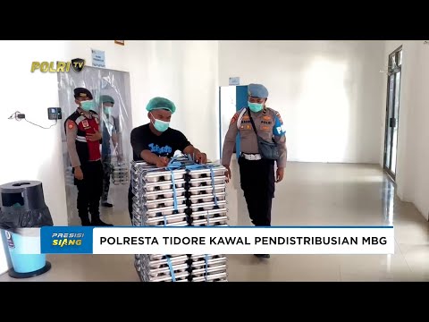 POLRESTA TIDORE KAWAL DISTRIBUSI MAKANAN BERGIZI GRATIS BAGI PELAJAR DI TIDORE SELATAN