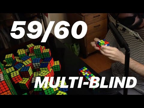 Multi-Blind: 59/60 in 59:23 (Former World Best) Video