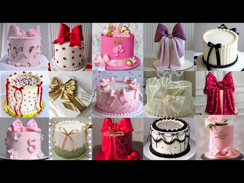 Simple and Creative Birthday Cake decorating ideas/Bow Cake Design/Pink Cake Design/Cake Design#girl