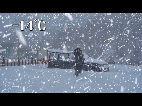 -14 degrees, 20m/s gusts, 80cm of snowfall, 2 nights and 3 days of winter car camping