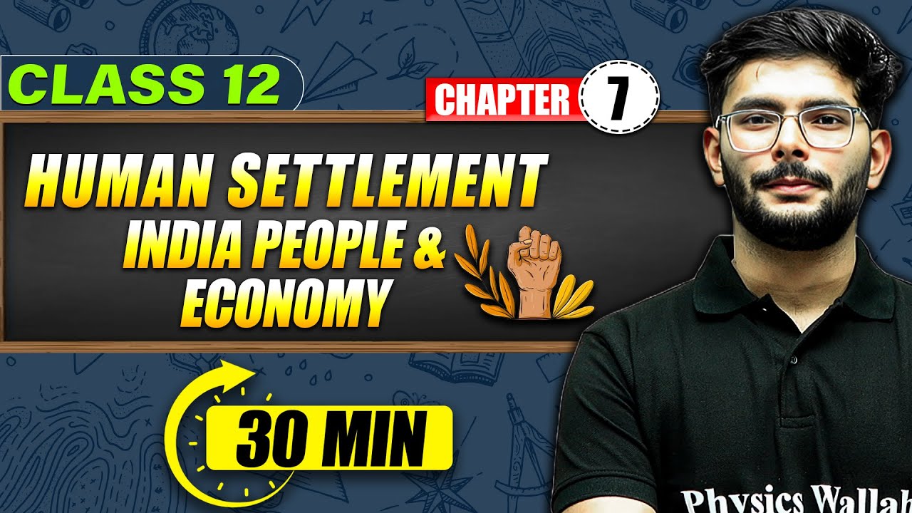 HUMAN SETTLEMENTS Full Chapter In 30 Min | Class 12th Geography Mind Map