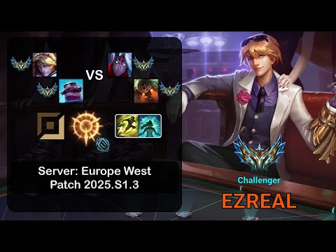 Ezreal ADC + Braum vs Varus + Nautilus - EUW Challenger - Patch 2025.S1.3