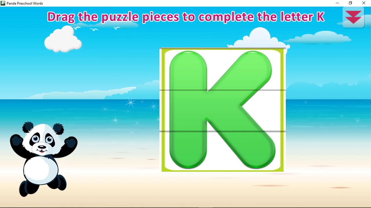 Panda Preschool Words - Kindergarten learning activities at home