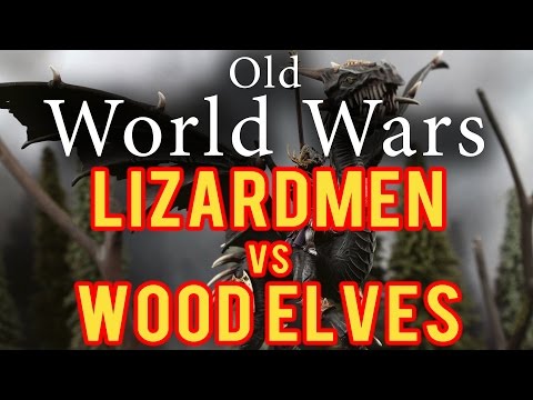 Lizardmen vs Wood Elves Warhammer Fantasy Battle Report - Old World Wars Ep 71