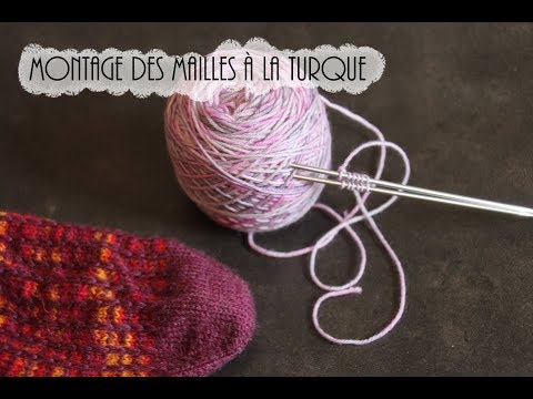 {Knitting} Casting on the stitches in the Turkish style