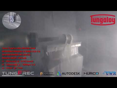 15mm hole in En24T with DrillMeister & 16mm TungForceRec Modular Head from Tungaloy using PowerMill