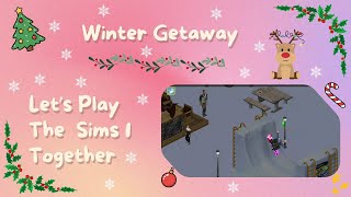 🏂🏻The Sims 1 Winter Getaway! | Peaceful Snowy Mountain Vacation | No Commentary Cozy Longplay