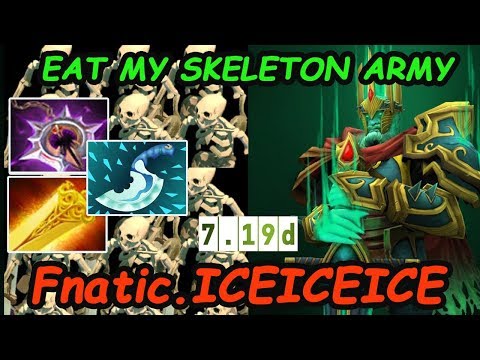Fnatic.Iceiceice - [Wraith King] Offlane Eat MY SKELETON ARMY  | Dota 7.19d Rank
