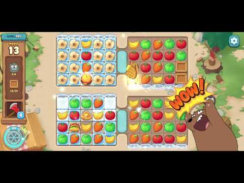 We Bare Bears Match3 Repairs Level 101 - No Boosters