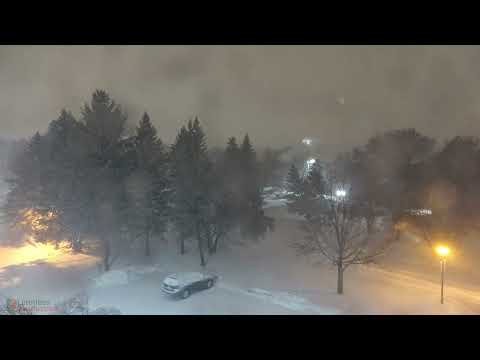 Snowfall timelapse from Eagan, Minnesota - March 6, 2022 #mnwx