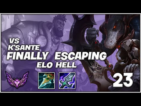 Escaping ELO Hell - Renekton vs K'sante 9/0/1 - [Patch 13.8]