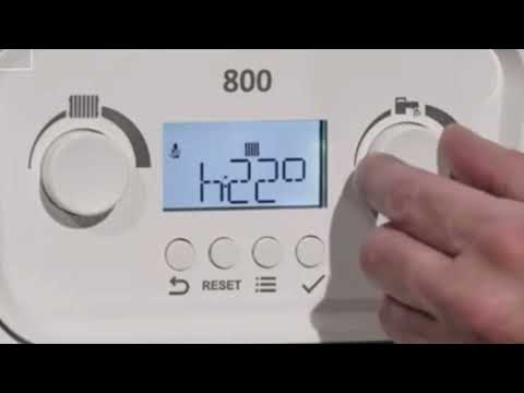 Putting the Baxi 800 old and new boilers in to service mode