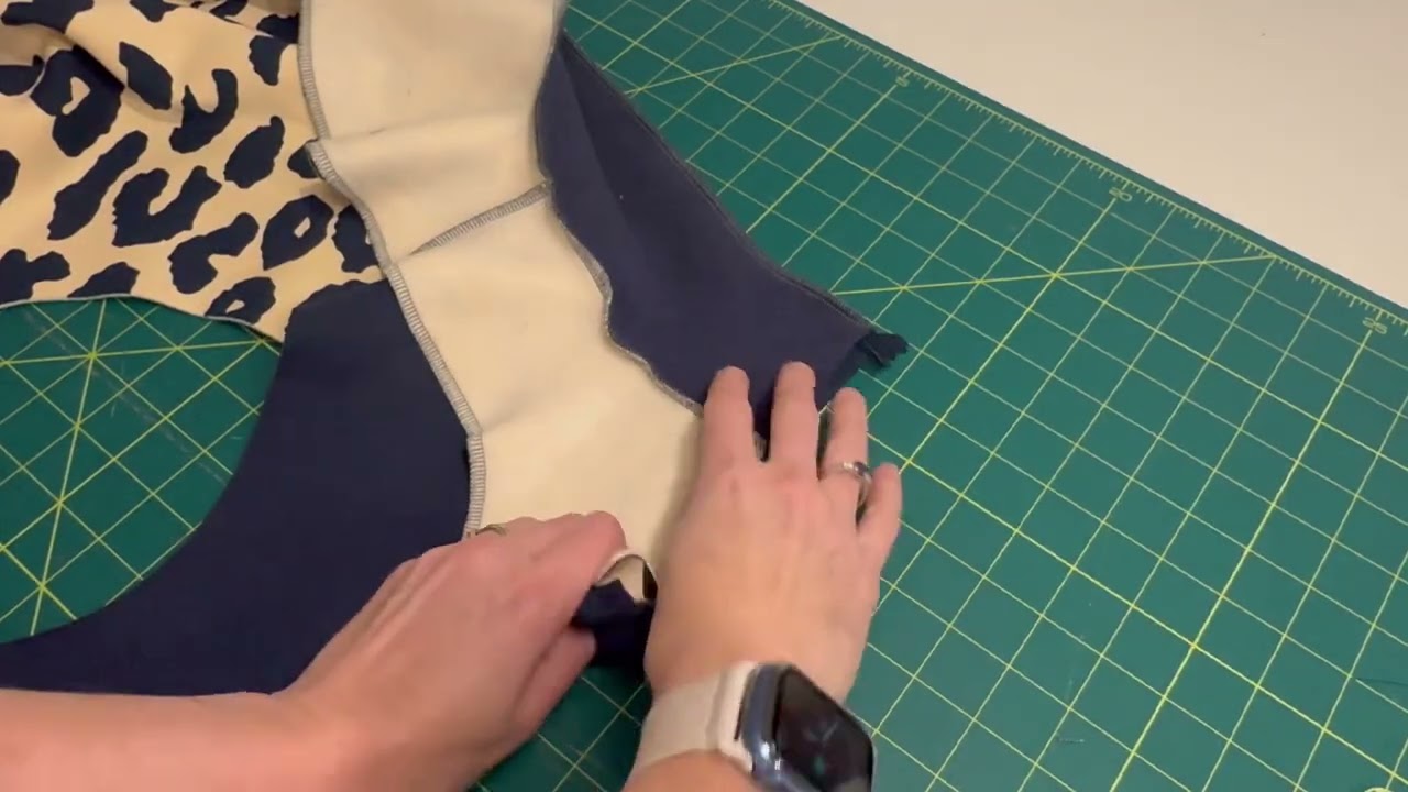 Inserting the Zip on the Quokka Quarter Zip Top - Sewing Patterns from Waves and Wild