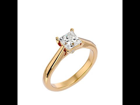 Inel de logodna Princess Galben Alb 18k Diamante Naturale - Rhianna