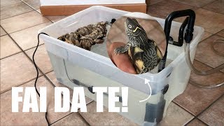 Acquario FAI DA TE per TARTARUGHE d'Acqua Dolce! *Come fare l'Acquario*