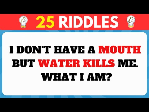 Only a Genius Can Solve These Riddles 🧩 | Brain Teasers & Riddle Quiz  | 25 Tricky Riddles