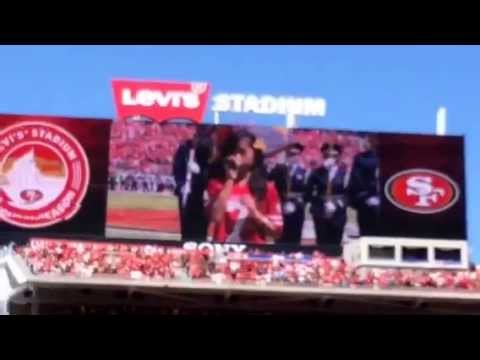 9 year old Nayah Damasen singing Anthem for 49ers at Levi Stadium